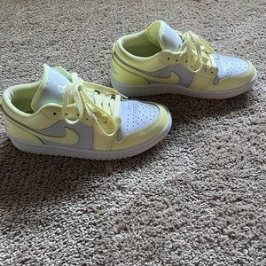 Bright light yellow Air Jordan 1 Lows